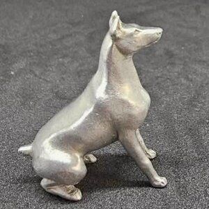Vintage Rawcliffe Pewter Doberman Pinscher s